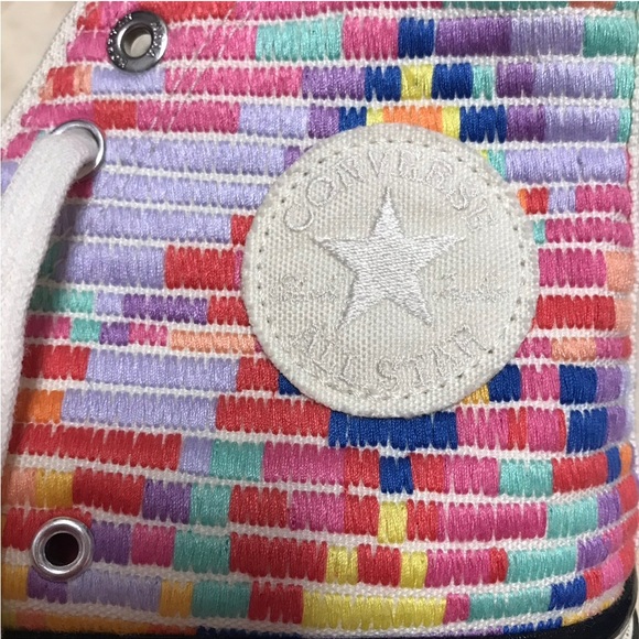 Mara Hoffman x Converse Chuck Taylor collaboration Rainbow High Tops NWT - Picture 3 of 6